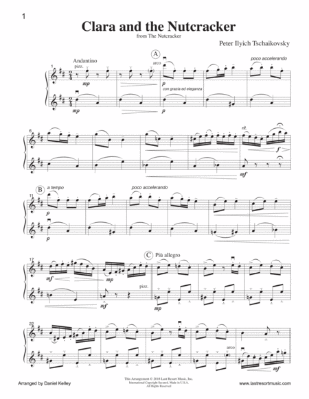 Clara And The Nutcracker For Flute Or Oboe Or Violin Flute Or Oboe Or Violin Duet Music For Two Page 2