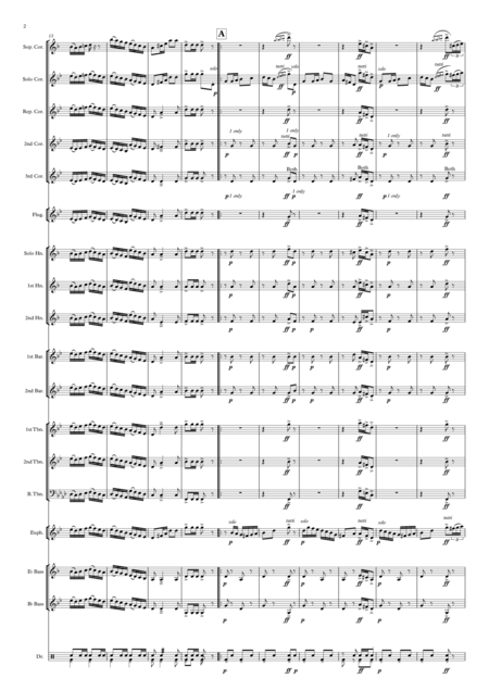 Clarenbald March For Brass Band Score Page 2