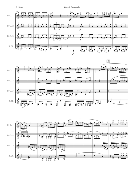 Clarinet Quartet Tango By Ernesto Nazareth Page 2