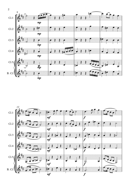 Clarinet Rondo Five Part Clarinet Choir Page 2