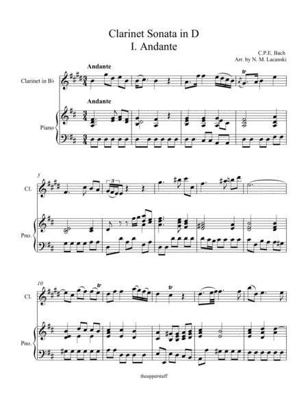 Clarinet Sonata In D I Andante Page 2