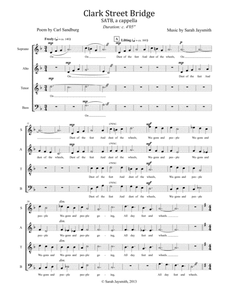 Clark Street Bridge Satb Page 2