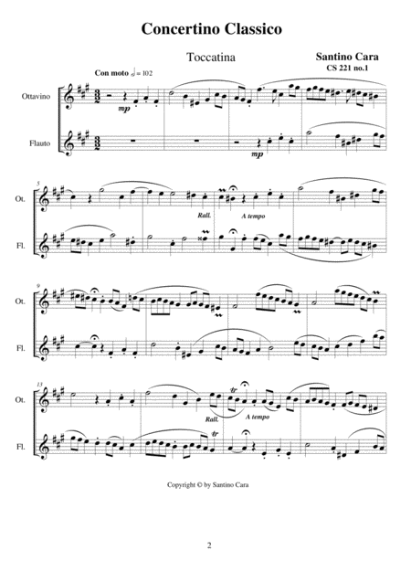 Classic Concertino For Flute And Piccolo Page 2