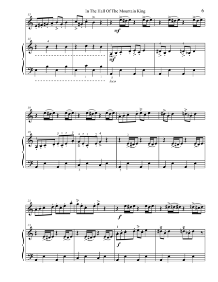 Classical Duets For Flute Piano In The Hall Of The Mountain King Page 2