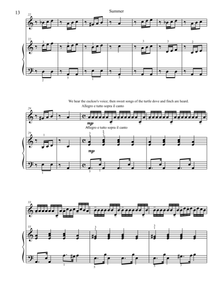 Classical Duets For Recorder Piano Summer From Vivaldis Four Seasons Page 2