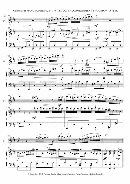 Clementi Sonatina In D Added Flute Part Page 2