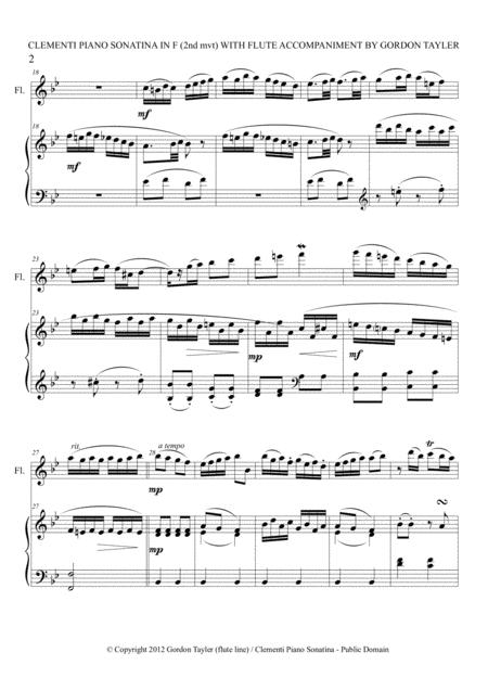 Clementi Sonatina In F Added Flute Part Page 2
