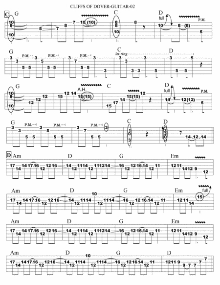 Cliffs Of Dover Guitar Tab Page 2