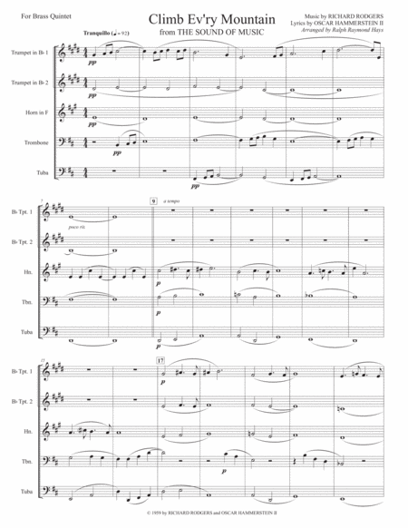 Climb Ev Ry Mountain For Brass Quintet Page 2