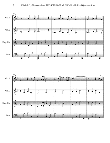Climb Ev Ry Mountain From The Sound Of Music For Double Reed Quartet Page 2