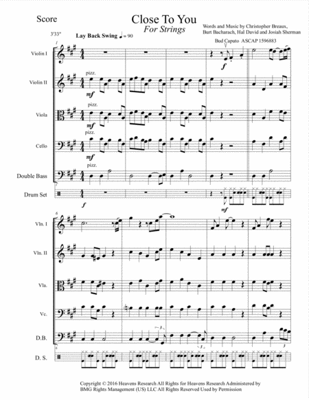 Close To You For Strings Page 2