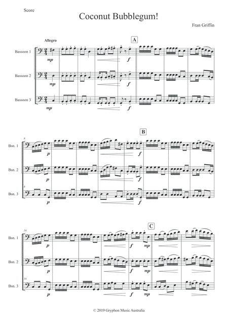 Coconut Bubblegum For Bassoon Trio Page 2