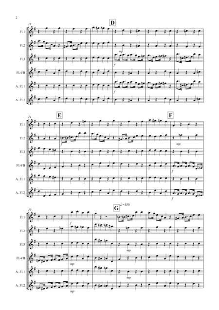 Coffee Shop Polka For Flute Quartet Page 2