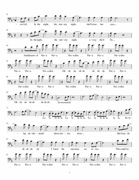 Coldplay Paradise Trombone Page 2