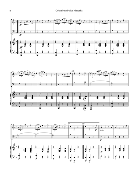 Columbine Polka Mazurka For Piano Trio Page 2