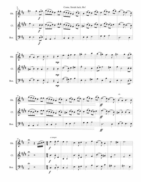 Come Sirrah Jack Ho For Wind Trio Oboe Clarinet Bassoon Page 2