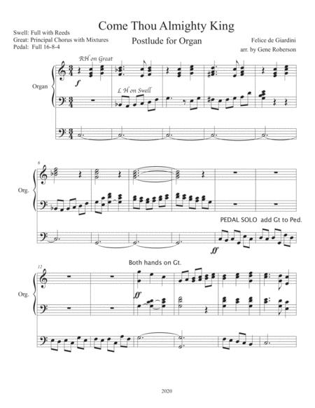 Come Thou Almighty King Organ Solo Page 2