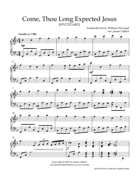 Come Thou Long Expected Jesus Stuttgart Page 2