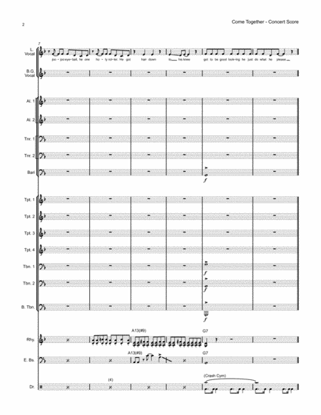 Come Together Big Band Vocal Page 2