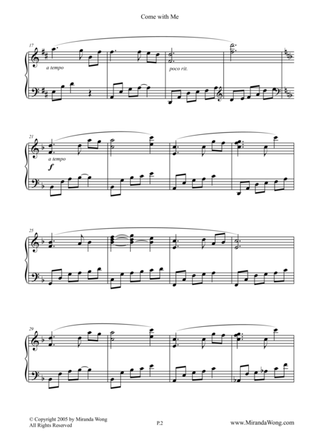 Come With Me Romantic Piano Music Page 2