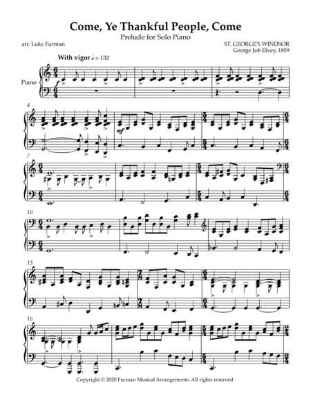 Come Ye Thankful People Come Prelude For Piano Page 2