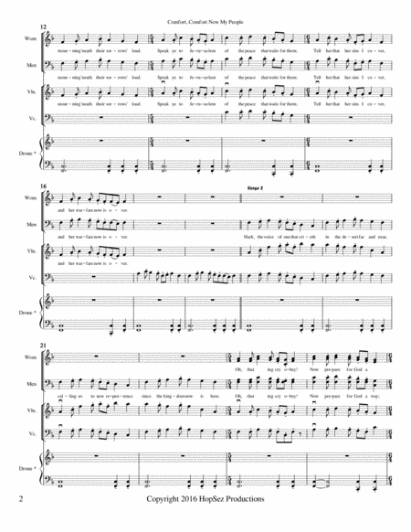 Comfort Comfort Now My People Vocal Page 2