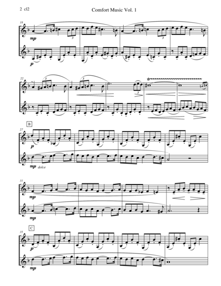 Comfort Music For Clarinet Duet Page 2