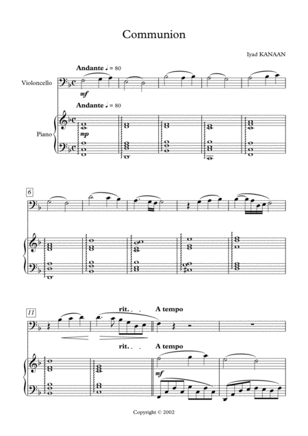 Communion For Cello And Piano Op 2 No 4 Page 2