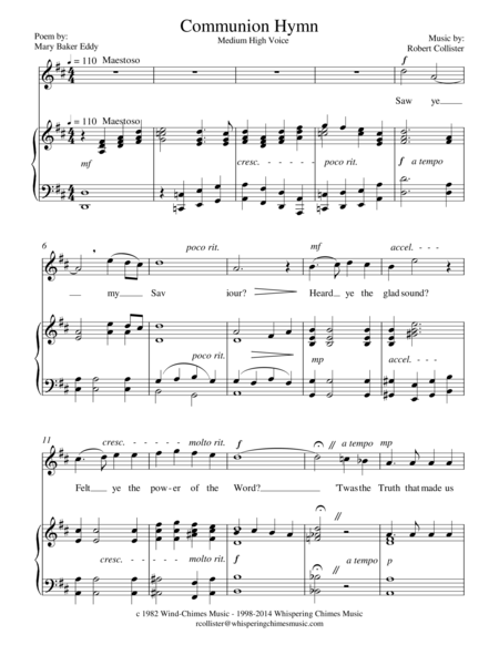 Communion Hymn Medium High Voice Page 2