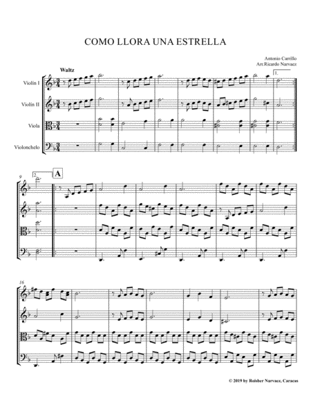 Como Llora Una Estrella Venezuelan Waltz Vals Venezolano Page 2