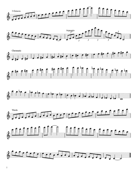 Comprehensive Flute Scales And Arpeggios Major Page 2