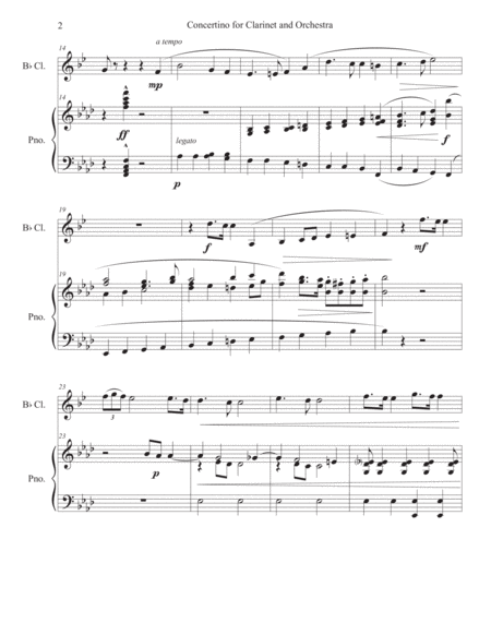 Concertino For Clarinet And Orchestra Page 2