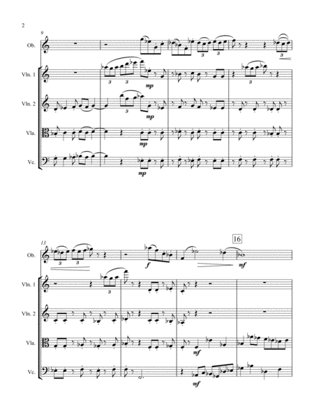 Concertino For Oboe And String Quartet Page 2