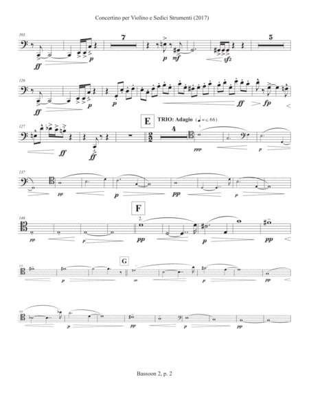 Concertino Per Violino E Sedici Strumenti 2017 Bassoon Part 2 Page 2