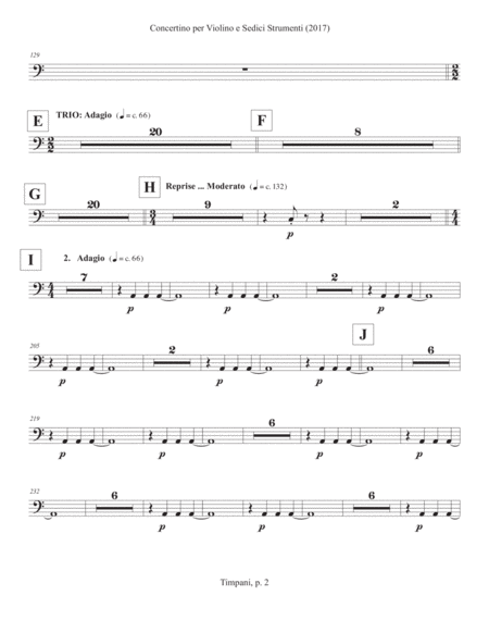 Concertino Per Violino E Sedici Strumenti 2017 Timpani Part Page 2