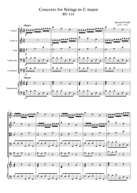 Concerto For Strings In C Major Rv 110 Page 2