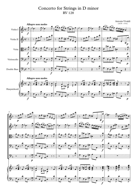 Concerto For Strings In D Minor Rv 128 Page 2