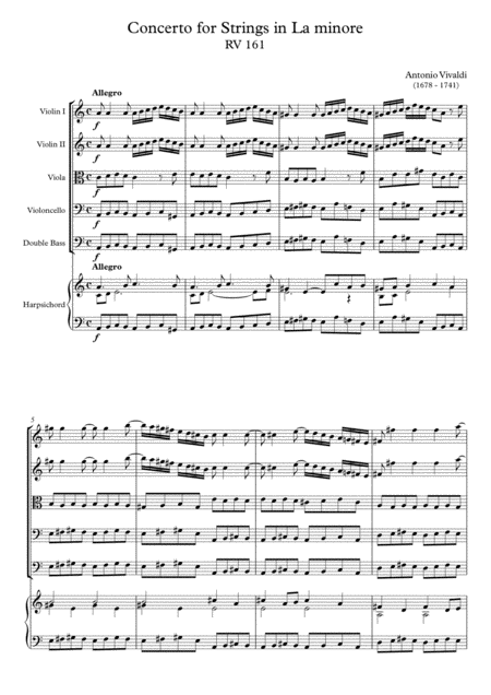 Concerto For Strings In La Minore Rv 161 Page 2