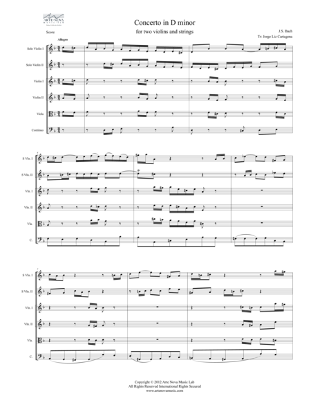 Concerto In D Minor For Two Violins And Strings Bwv 1043 Page 2