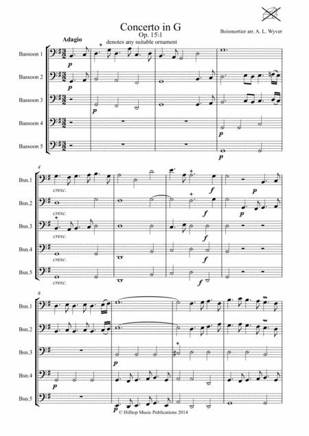 Concerto In G For Five Bassoons Page 2