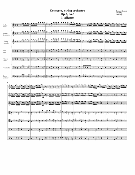 Concerto String Orchestra Op 2 No 5 C Major Original Version Page 2