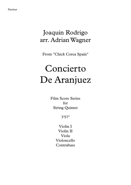 Concierto De Aranjuez String Quintet Arr Adrian Wagner Page 2