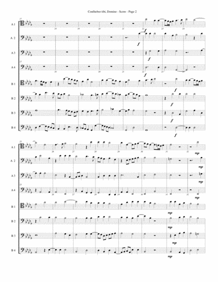 Confitebor Tibi Domine For Trombone Or Low Brass Octet Page 2