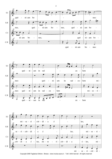 Confitemini Domino Mottetto For Ssaa Or Ttbb Choir Page 2