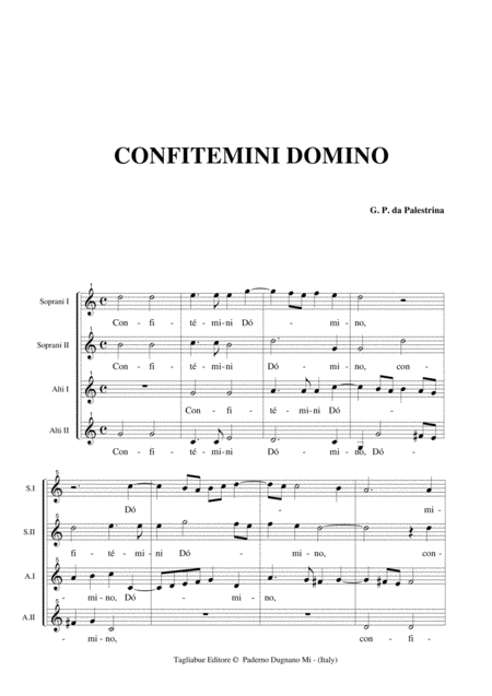 Confitemini Domino Palestrina Arr For Ssaa Choir Page 2