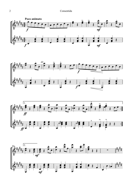 Consentida For Guitar Duo Page 2