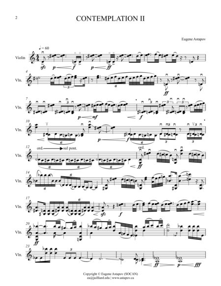 Contemplation Ii For Solo Violin Page 2