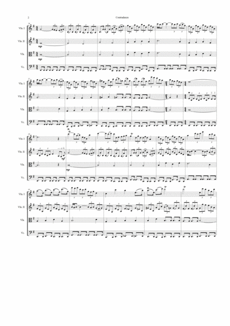 Contradanza For String Quartet Page 2