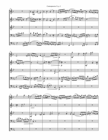 Contrapunctus X From The Art Of Fugue For Brass Quintet Page 2