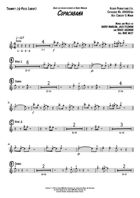 Copacabana At The Copa 4 Piece Brass Section Page 2